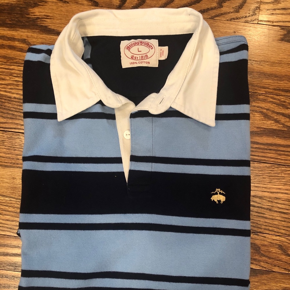 Brooks brothers rugby long sleeve polo